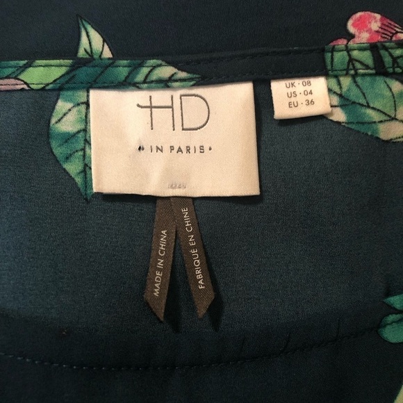 ANTHROPOLOGIE HD IN PARIS Floral Blouse Size 4 - Picture 6 of 6